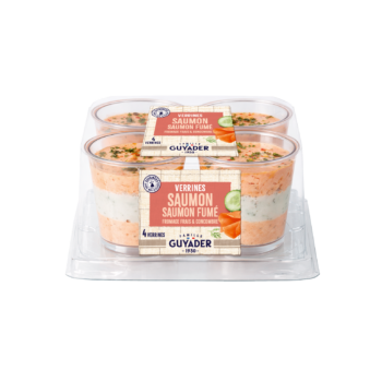 Verrines Saumon, Fromage, Concombre Guyader