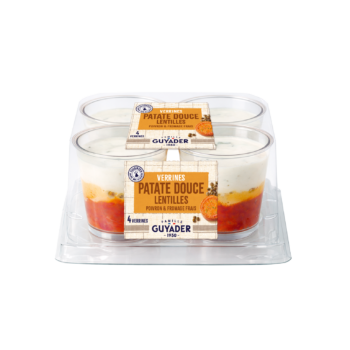 Verrines Patate Douce, Lentilles Guyader