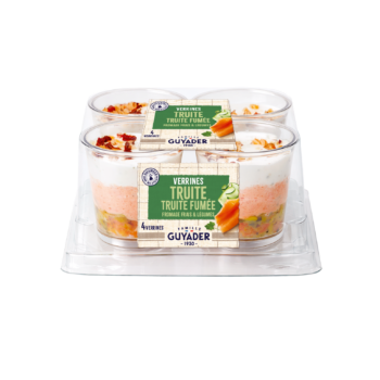 Verrines Truite, Légumes Guyader