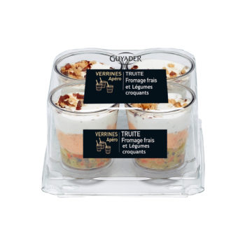 Verrines Truite au fromage frais et légumes croquants 4x40 g