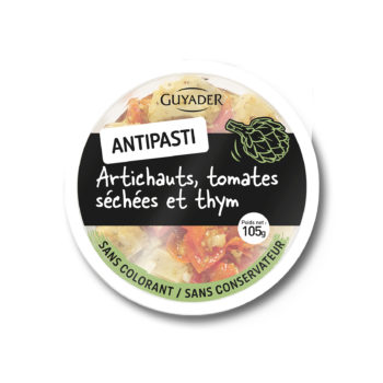 Antipasti Artichauts, tomates séchées et thym