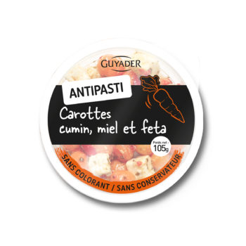 Antipasti Carottes, cumin miel et feta