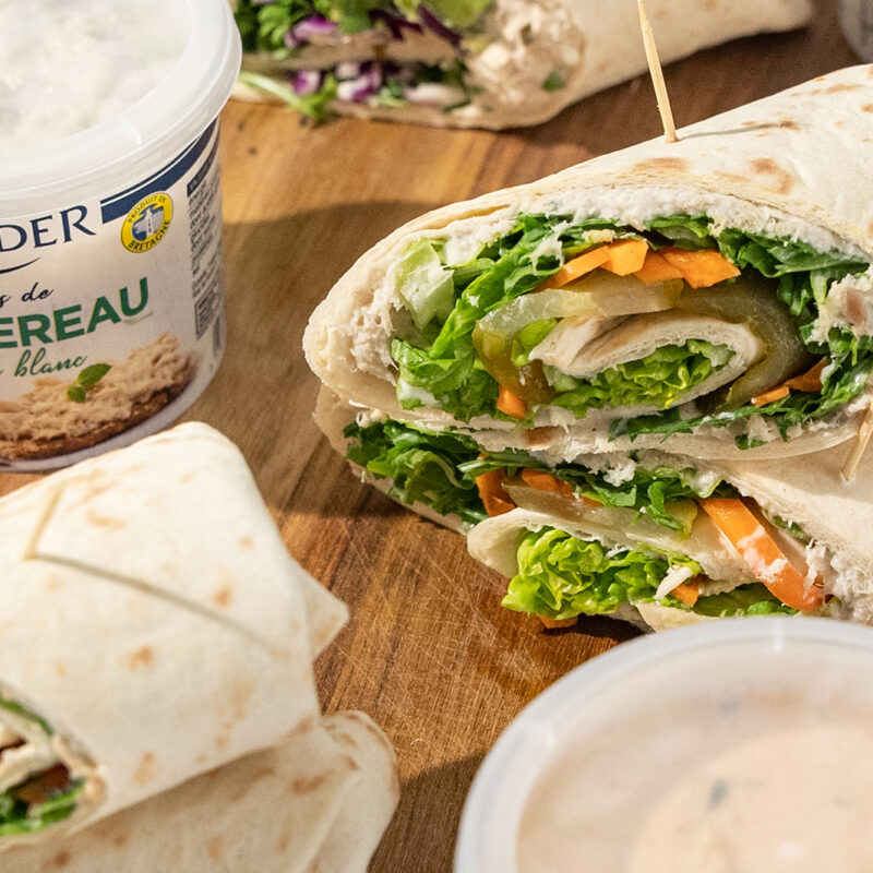 Trois recettes de wraps aux rillettes et aux tartinables