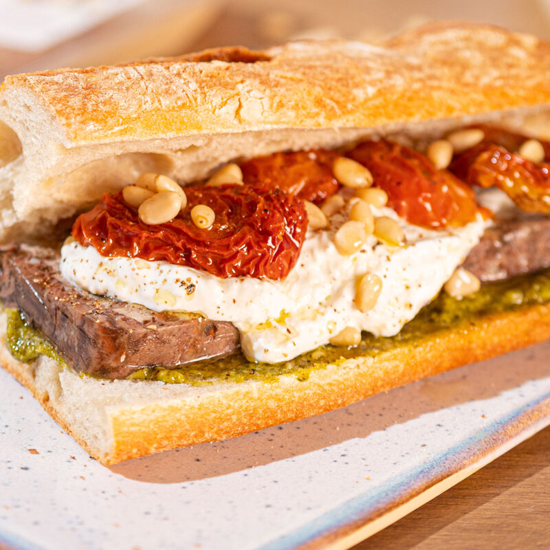 Sandwich au pâté de campagne breton IGP et aux saveurs italiennes