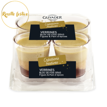Verrines Bloc de foie gras, Figues & Pain d'épices 4x40g