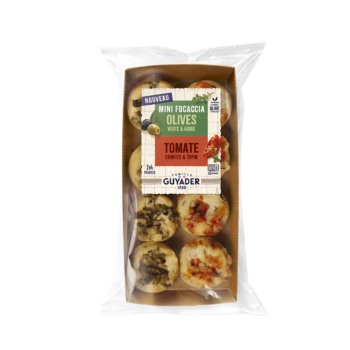 Mini Focaccias Olives Tomate Thym Guyader