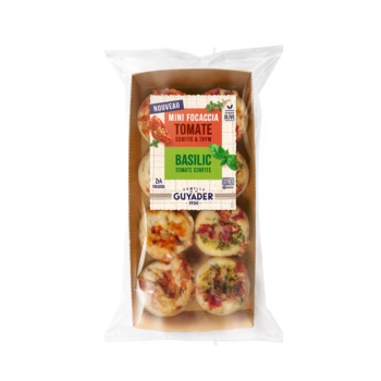 Mini Focaccias Basilic Tomate Thym Guyader