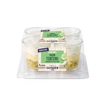 Verrines Tzaziki Houmous de petits pois Guyader